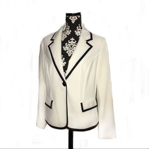 ivory & black Spense blazer one button front ☑️